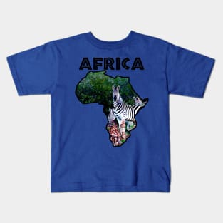 African Wildlife Continent Zebra Aloe Kids T-Shirt